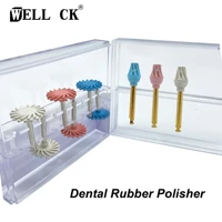6pcsset dental rubber polisher composite resin polishing diamond system ra disc kit 14mm wheel spiral flex brush burs