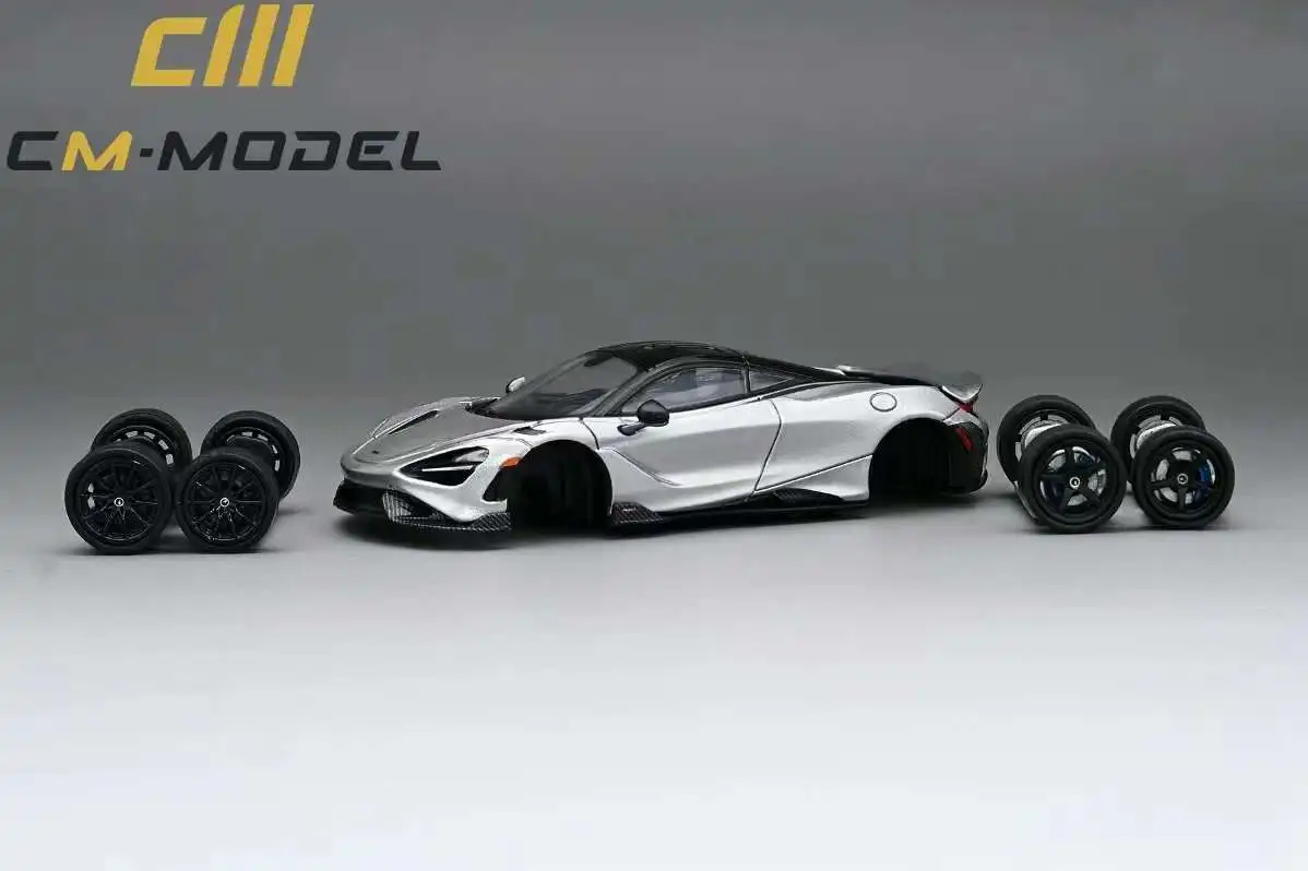 

CM MODEL 1:64 Mclaren 765LT Sliver Diecast Model Car