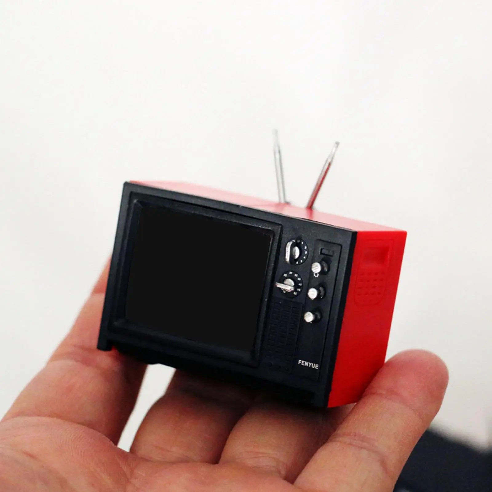 

Miniature TV Decoration Gift Collectible television Props 1/12 Television Toys for Dollhouses Pretend Game DIY Accessory