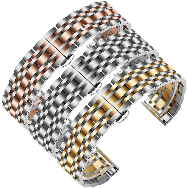 304L Metal watch band of Stainless Steel Top Quality Watch Strap Clasp Watchband Bracelet 10mm 12mm 14mm 16mm 18mm 20mm22mm 24mm