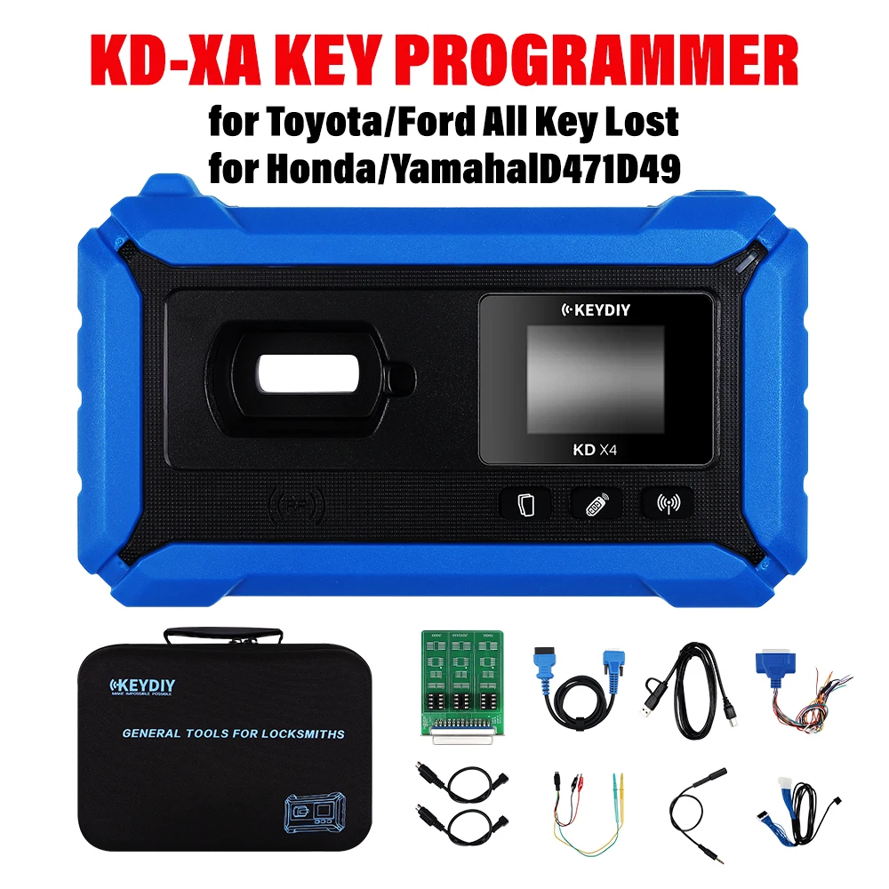 

KEYDIY KD-X4 KDX4 5-в-1 программатор ключей, объединяющий функции KD Max, KD Mate, KD Mini, KD Prog: распознавание/генерация/копирование/программирование ключей