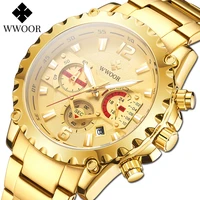 luxury military watches mens 2022 wwoor fashion waterproof quartz analog 24 hour gold watch sports chronograph relogio masculino