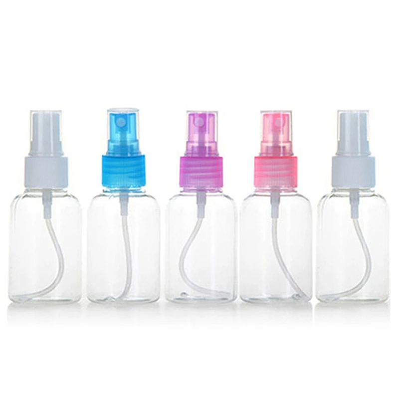 

5pcs 50ML Empty Plastic Spray Bottle Perfume Transparent Mini Atomizer Compact Lightweight Empty Spray Bottle
