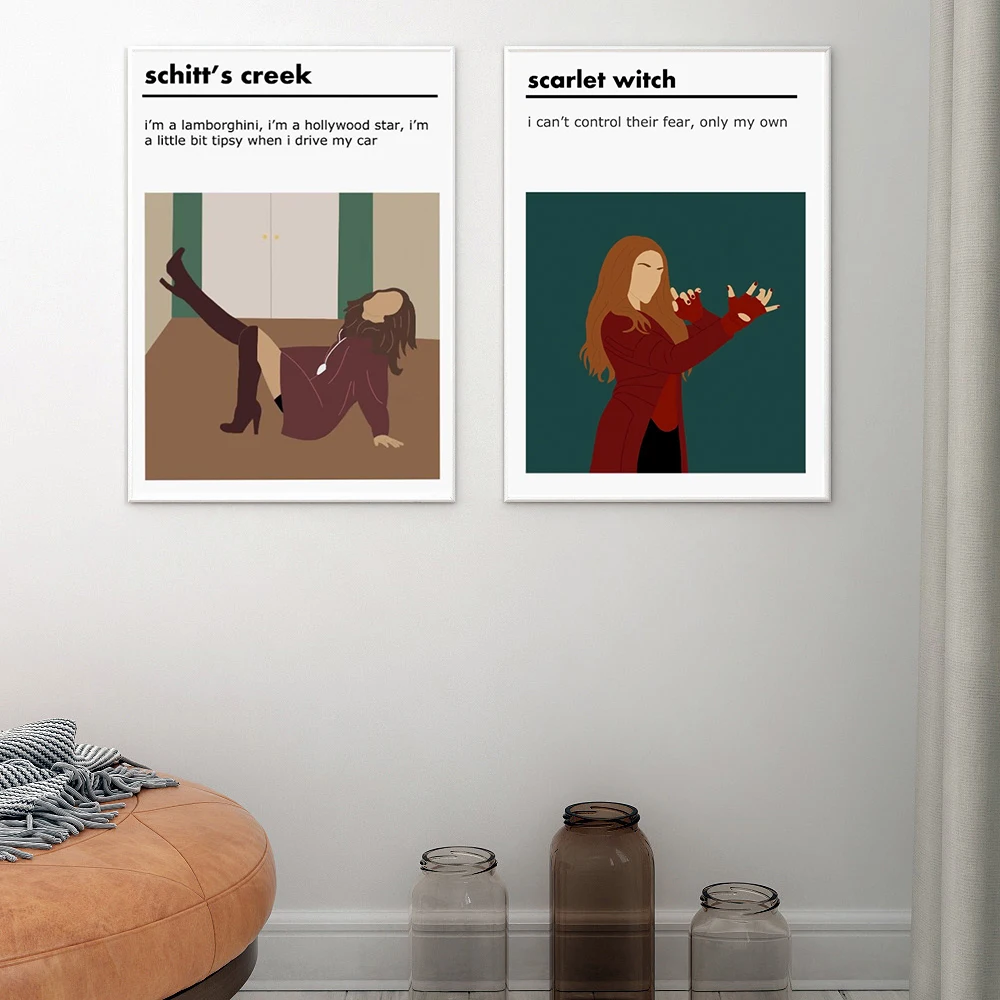 Abstratc фильм настенное искусство Женщины Средний век Ретро Холст Живопись Цитата