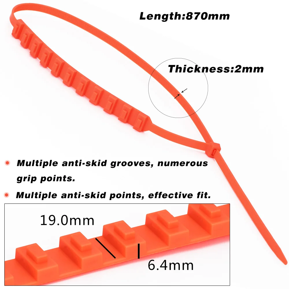 10 шт. najnowszych 92 см автомобильных универсальных противоскользящих łańcuchów śniegowych do