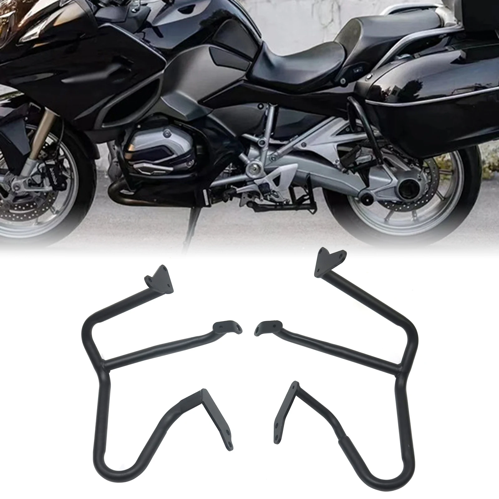 Фото Защитные дуги для двигателя мотоцикла (кенгурятники) для BMW R1250RT 2018-2024, передний бампер, защита рамы и кузова