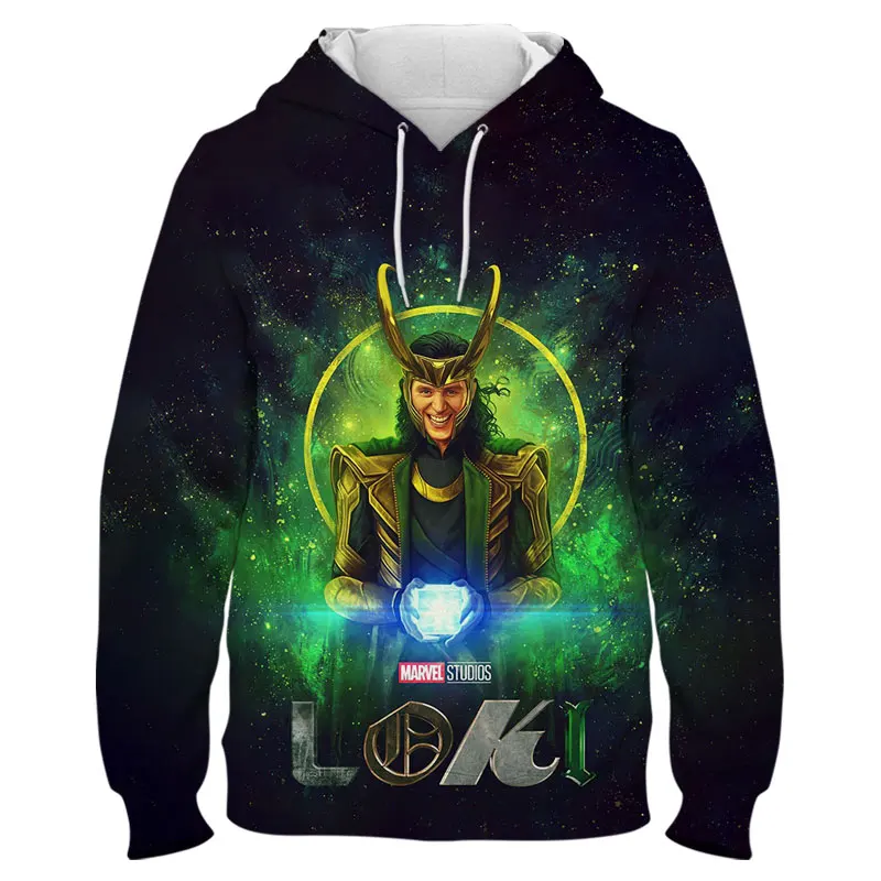 

Свитшот с длинным рукавом для мужчин и женщин, модные пуловеры с 3D-принтом Marvel Loki, толстовки для мальчиков и девочек, весна-осень