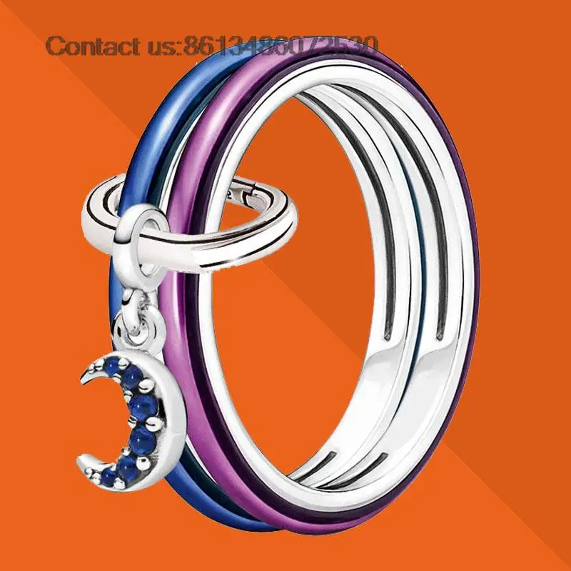 

New 925 Silver Me Styling Celestial Ring With Enamel Fit Original Brand Diy Fine Jewelry Women Gift For Fine Ring Making