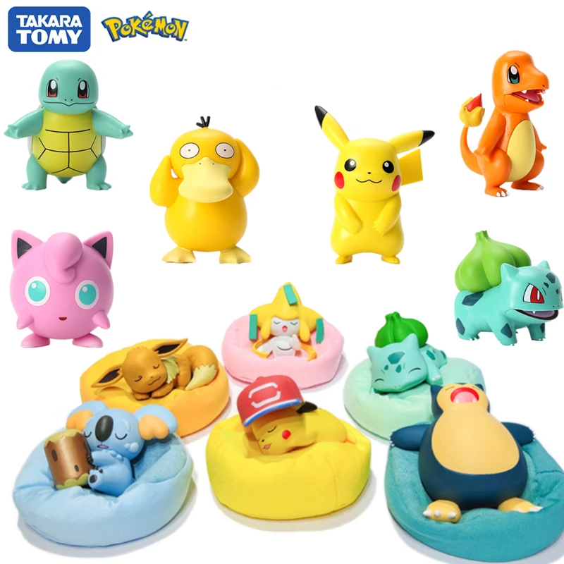 

POKEMON Sleeping Position Charmander Figure Pikachu Pocket Monster Pokémon Toy Model Action Figure Toy For Kids Birthday Gift