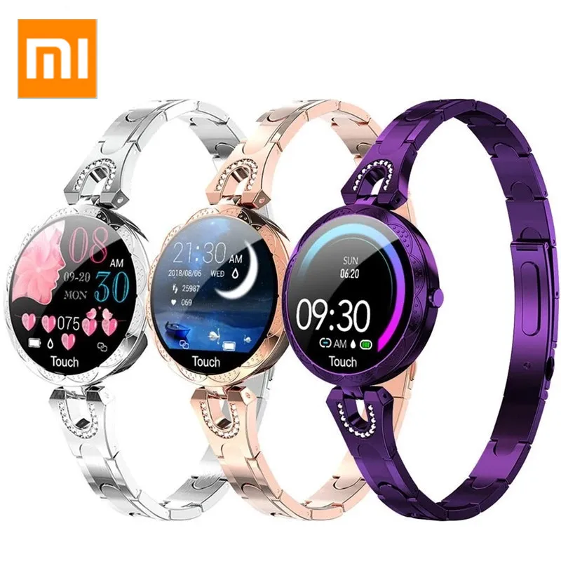 

XIAOMI Fashion Women Smart Watch Waterproof Heart Rate Blood Pressure Monitor Sports Smartwatch For Women Bracelet AK15