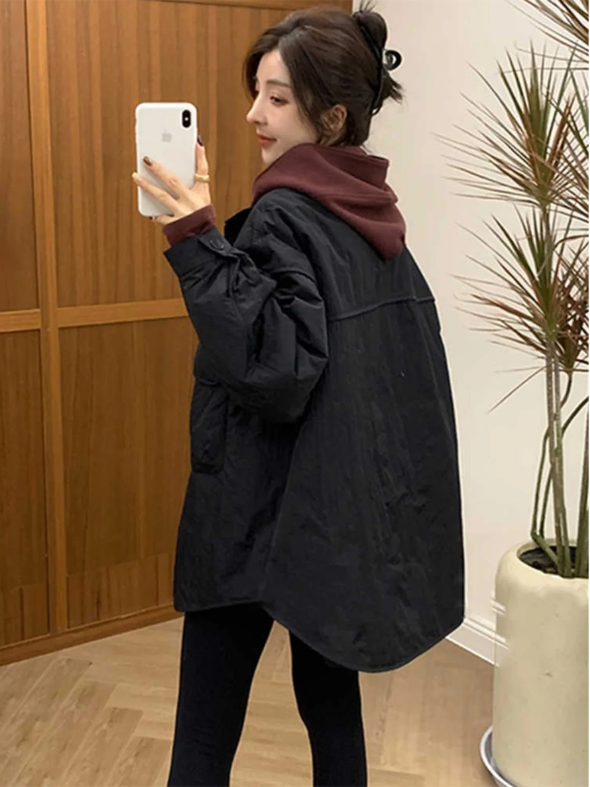 Пальто с хлопковой подкладкой верхняя одежда Женская осенне-зимняя Новинка 2024