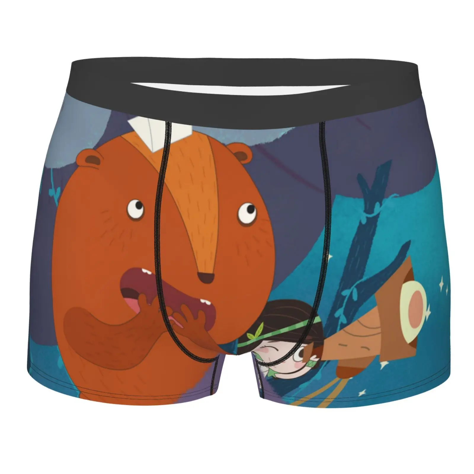 

Emmy Gooroo 1217 Boxer Briefs Underpants Underwear Long Men Polyester Long Leg Men Male Shorts Female Sexy Men Underwear Anime