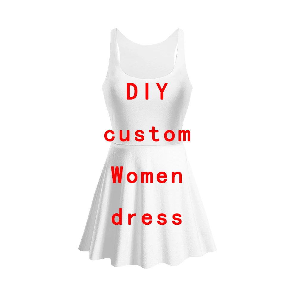 MCDV – Design Anime/Photo/Singer DIY summer women's tank top dress sleeveless dress 3d Print Sublimation casual dress