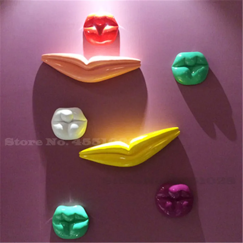 

Nordic Lips Wall 3D Sculpture KTV Bar Wall Resin Hanging Decor Nordic Home Decor Wall Decor Figurines Living Room Ornaments