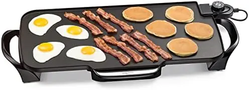 

22-inch Griddle With Removable Handles, Black, 22-inch