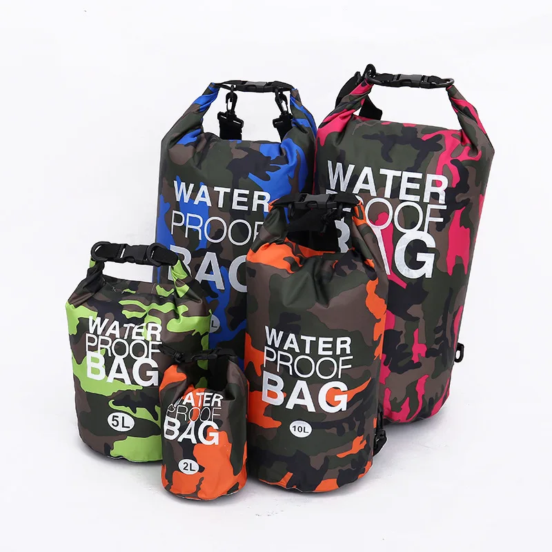 2L-30L Waterproof Dry Bag Camouflage Pond Backpack Dry Sack PVC Swimming Bag for River Trekking Osah Drypack Bolsa Impermeable