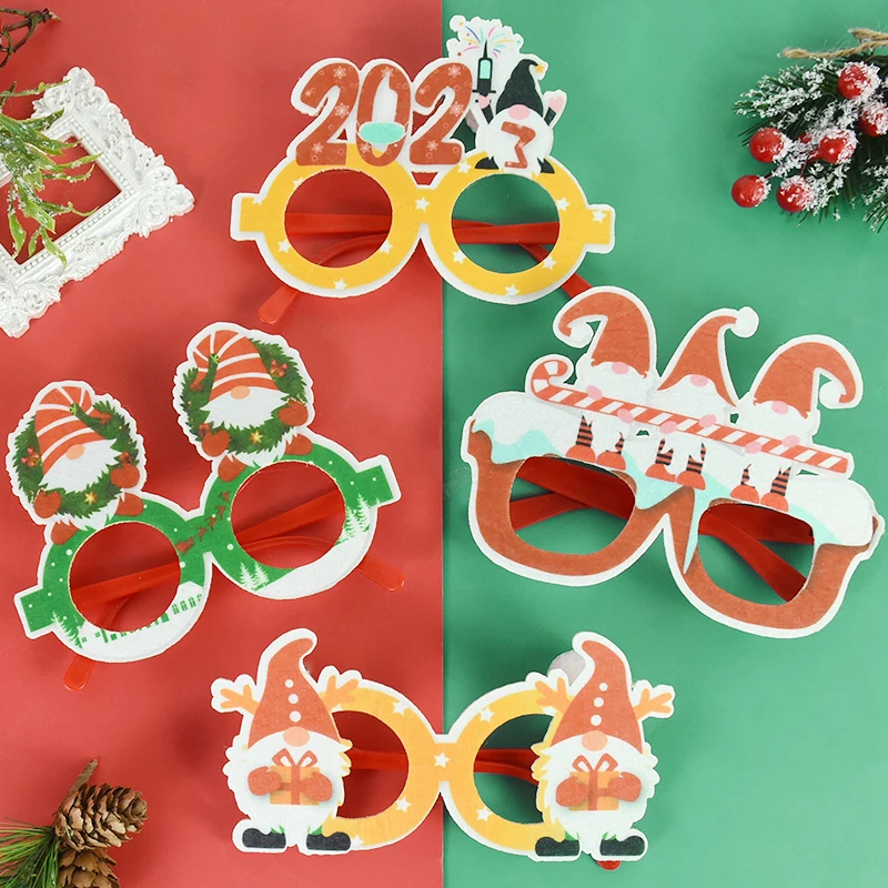 

1pc Christmas Glasses Adult Kids Frame Santa Snowman Tree Glasses for Xmas Decoration 2023 Happy New Year Christmas Decorations