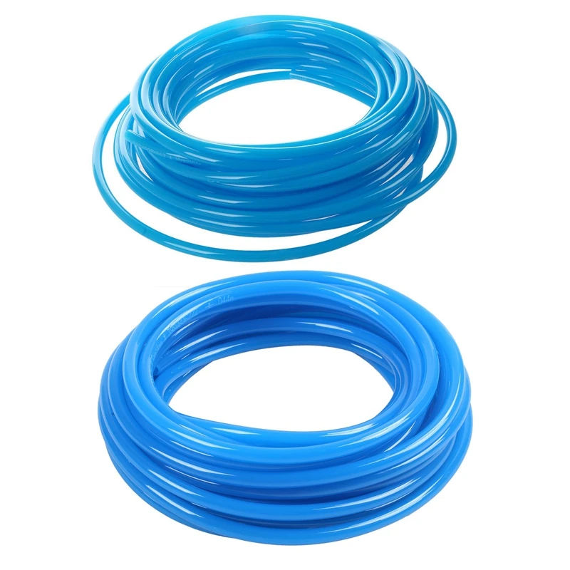 

10M 32.8Ft 6Mm X 4Mm Pneumatic Polyurethane PU Hose Tube Pipe Blue & 7 Meter Royal Blue