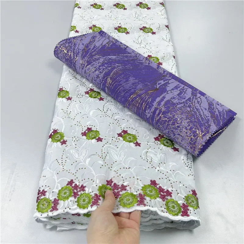 5 ярдов тяжелая вышивка бисером африканская 100% хлопчатобумажная ткань с