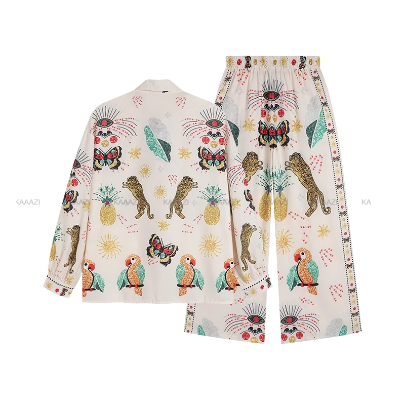 Повседневные женские брюки с тигровым принтом два комплекта из 2 предметов