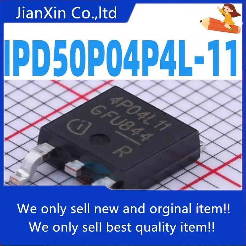 

10pcs 100% orginal new SMD IPD50P04P4L-11 4P04L11 MOS FET P channel 40V 50A TO-252