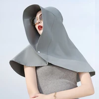 2022 summer new oversized sunscreen hat womens anti ultraviolet sunshade hat cycling neck guard shawl face covering fisherman