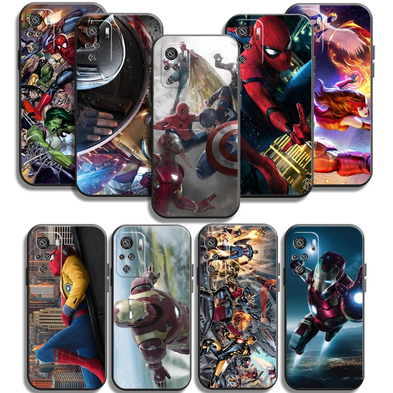 

Marvel Spiderman Phone Cases For Xiaomi Redmi 9AT 9 9T 9A 9C Redmi Note 9 9 Pro 9S 9 Pro 5G Carcasa Soft TPU Coque Back Cover