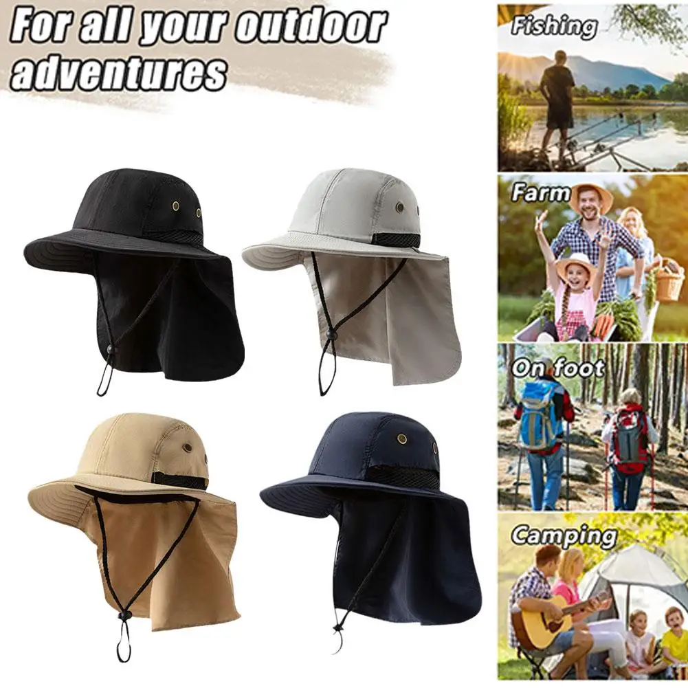 

Cooling Cap Elastic Sun Shade Hat Neck Wide Brim Hard Hat UV Protection Neck Protector To Cover Neck For Fishing Rid Z4Y4