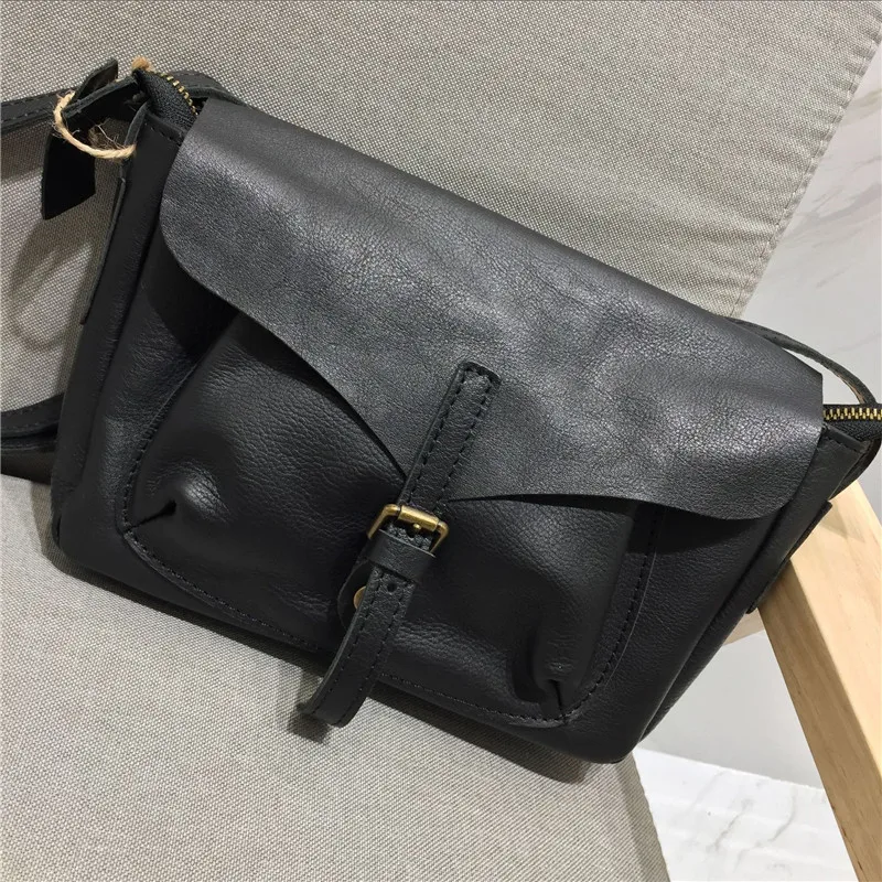 

Handmade First Layer Cowhide Shoulder Bag Vintage Women Flap Crossbody Bags Ladies Genuine Leather Satchels Designer Handbags