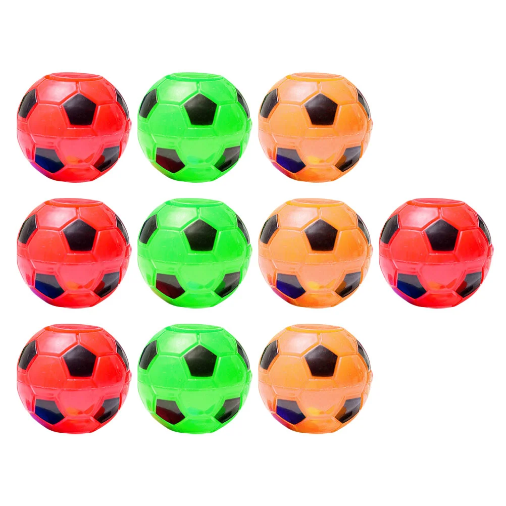 

10 Pcs Fingertip Football Fidget Toy Plastic Pearlescent Toys Abs Decompression Playthings Office Peg-top Gyro