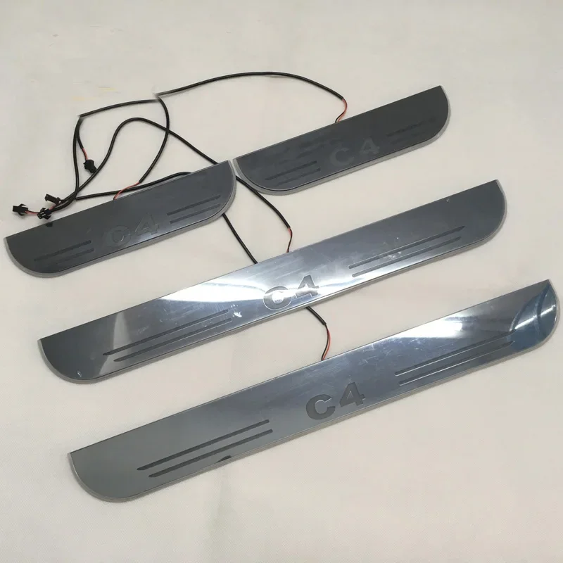 Светодиодные накладки на пороги Fooestep для Citroen C4 2015 2016 2017 2018 12 В педальная доска