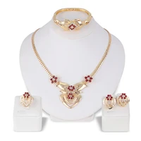 exaggerated personality necklace sets of four for women fashion bridal gold jewelry sets weddings party casual jewelry set gifts