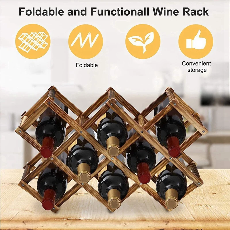 Вместительная складная винная стойка для бутылок столешница винные стойки