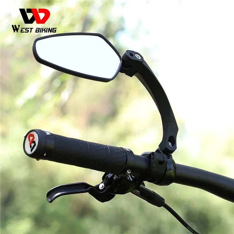 

WEST BIKING Bike Rearview Mirror Handlebar 360 Flexible Side Mirrors MTB Bicycles E Bike Scooter Rear-view Bicycle Accessories