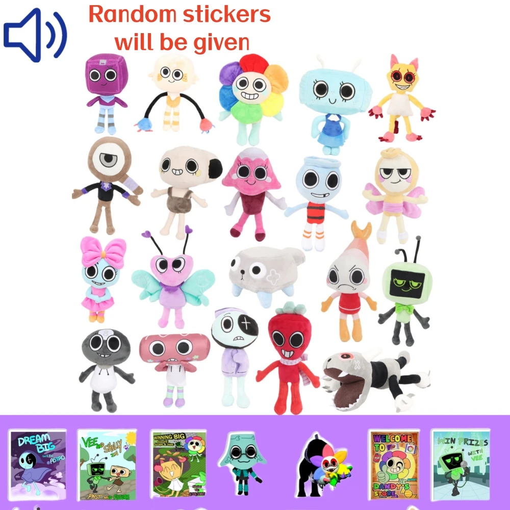 Dandy'S World Plush Kawaii Game Dandy Scrap Soft Stuffed Toy Cute Poppys Plushie Pillow Dolls For Birthday Gifts