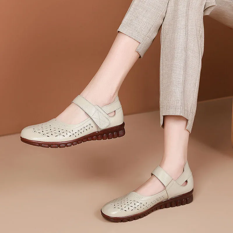 Женские туфли на танкетке Phoentin с круглым носком низком каблуке перекрестными