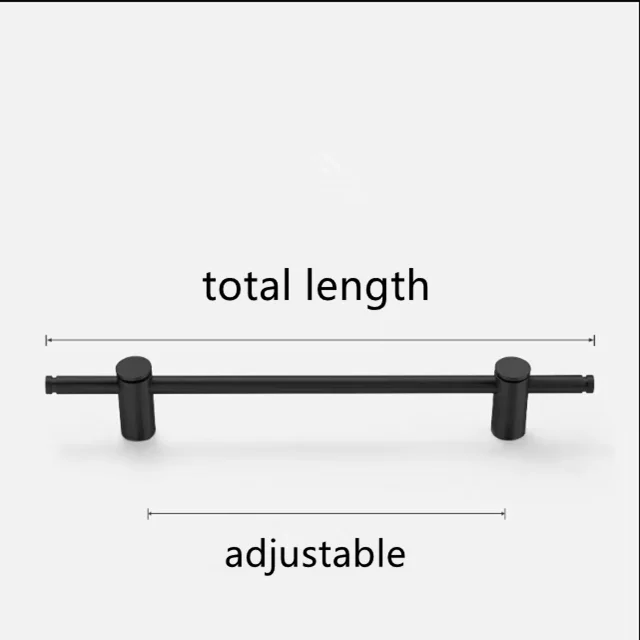 TB2004 265 мм-1000 мм длинные золотые/черные латунные ручки для шкафа, стеклянная дверная барная мебельная фурнитура, регулируемые ручки для ящика