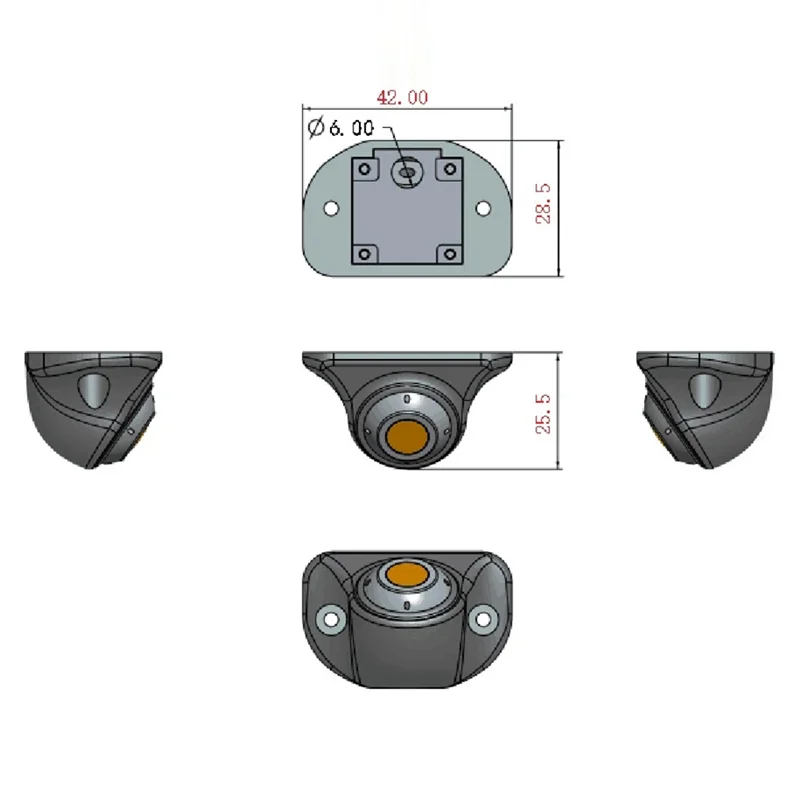 Автомобильная камера заднего вида 1080P WDR белая вращающаяся на 360 градусов