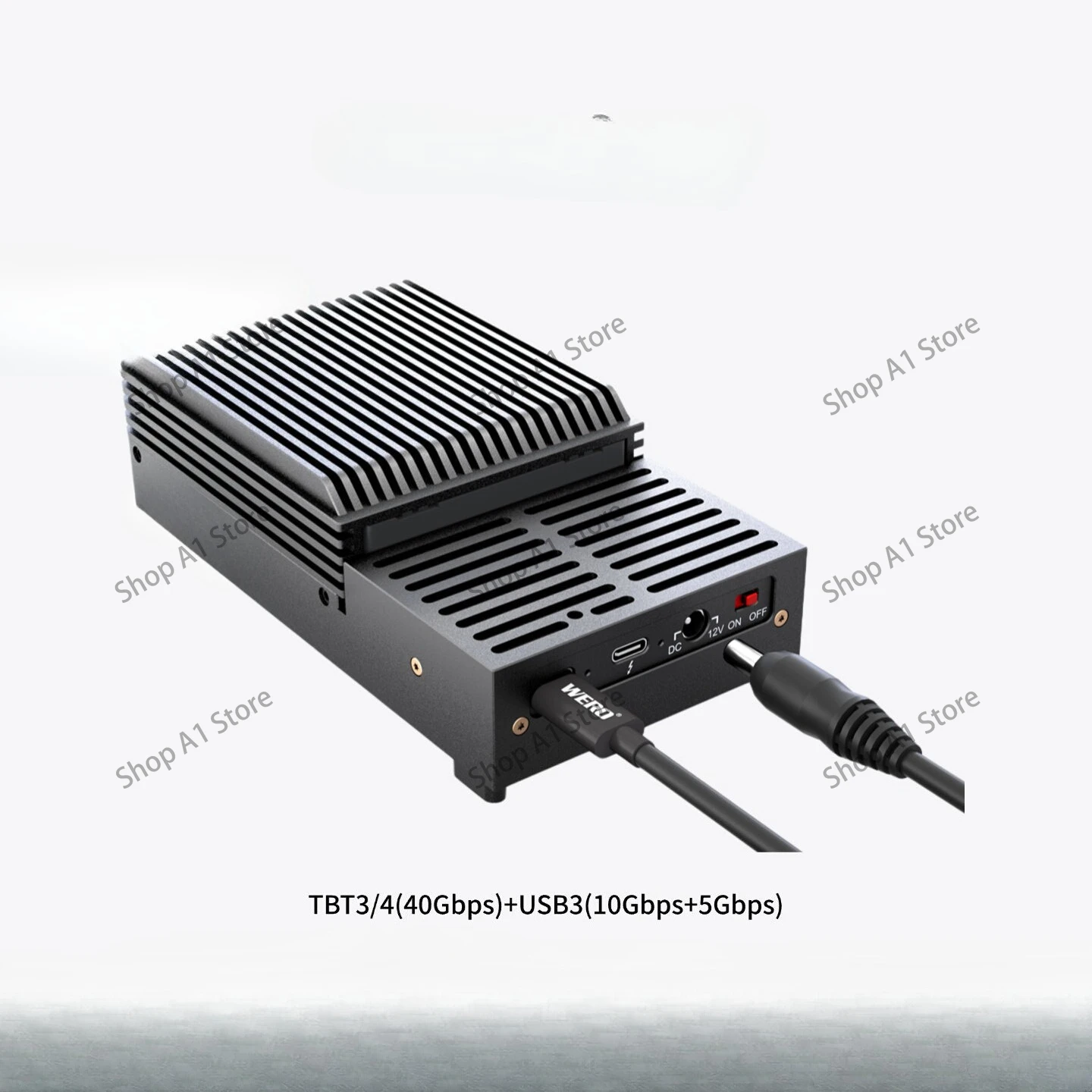 Фото Внешний корпус для SSD U2 с поддержкой Thunderbolt 3/4/5/USB для корпоративного видео- и аудиосъёмки, внешний накопитель для хранения данных. №1