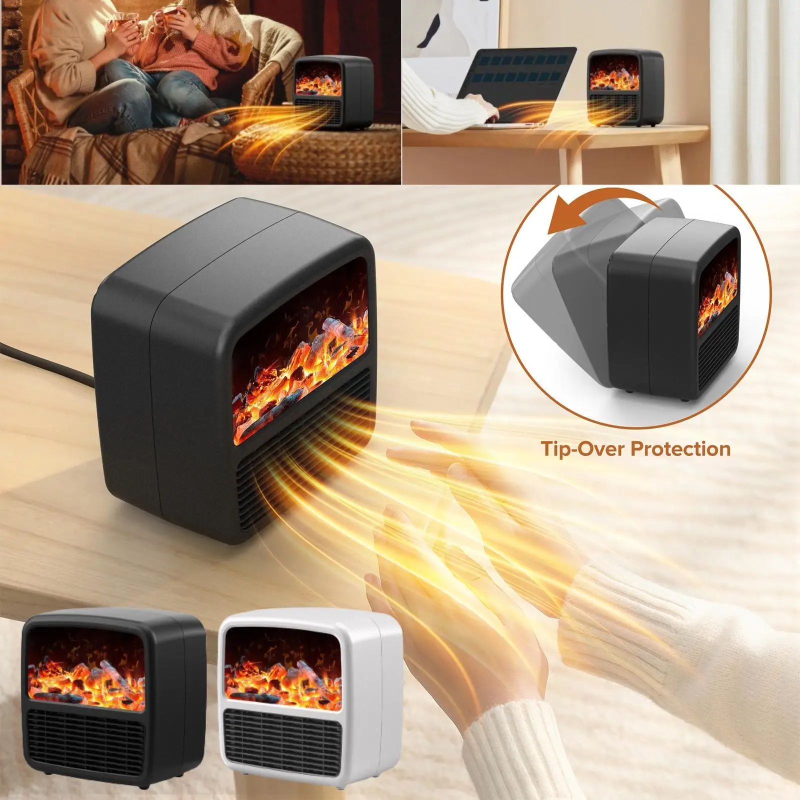 

Портативный Электрический подогреватель помещений 12 В/1500 Вт, домашний офисный Быстрый обогреватель с дистанционным управлением, бесшумный...