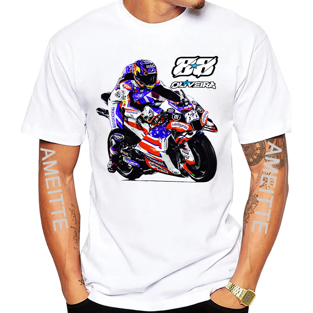 Miguel Oliveira 88 GP Race Классическая футболка Мужская с коротким рукавом в стиле хип-хоп