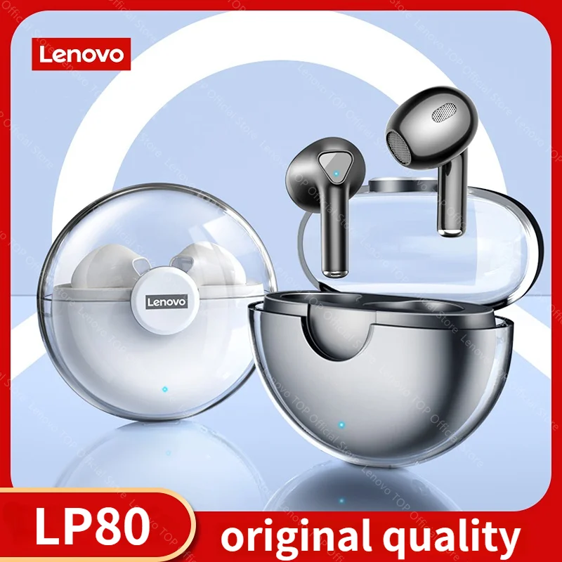 

Original Lenovo LP80 TWS bluetooth wireless earphones sports waterproof earphones for all mobile phones pk lp40 earbuds