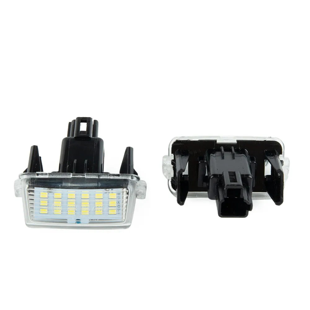 

Light License Plate 18SMD 2Pin 2pcs 6000k DC 12V Number Plate Lamp PC Flame Retardant For Toyota Avensis Verso