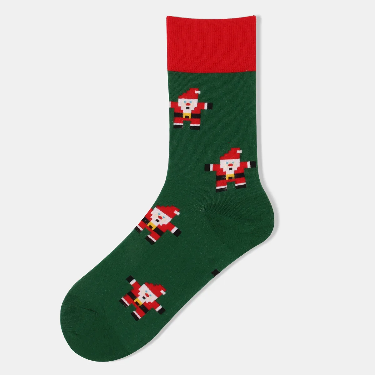 12 Pairs of Winter New Christmas Women's Socks Jacquard Cartoon Christmas Tree Santa Claus Elk Middle Tube Women's Socks