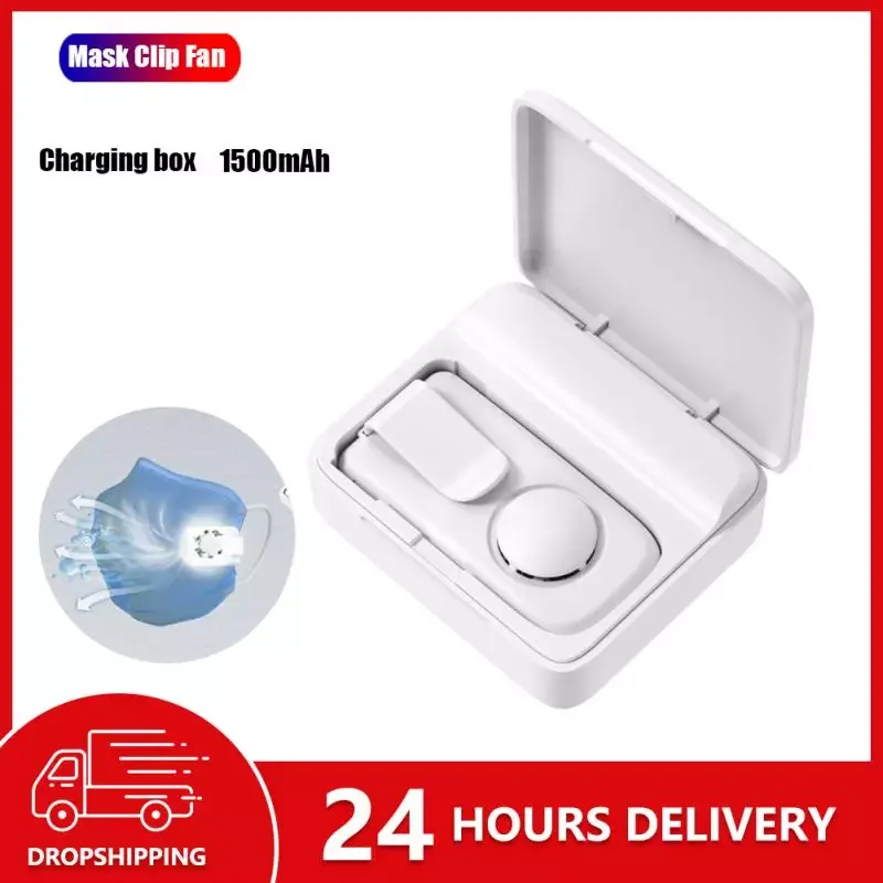 

Портативный вентилятор для маски на лицо, летняя носимая маска с клипсой, веер, спортивный охлаждающий воздушный фильтр, персональные выхло...