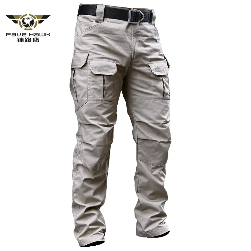 

Military Tactical Cargo Pants Men's Stretch SWAT Combat Rip-Stop Many Pocket Army Long Trouser Stretch Cotton Casual Work Pants