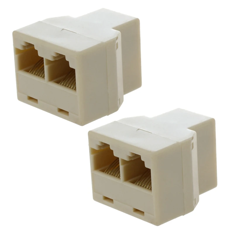 

2 шт., трехсторонний разветвитель сетевого кабеля RJ45