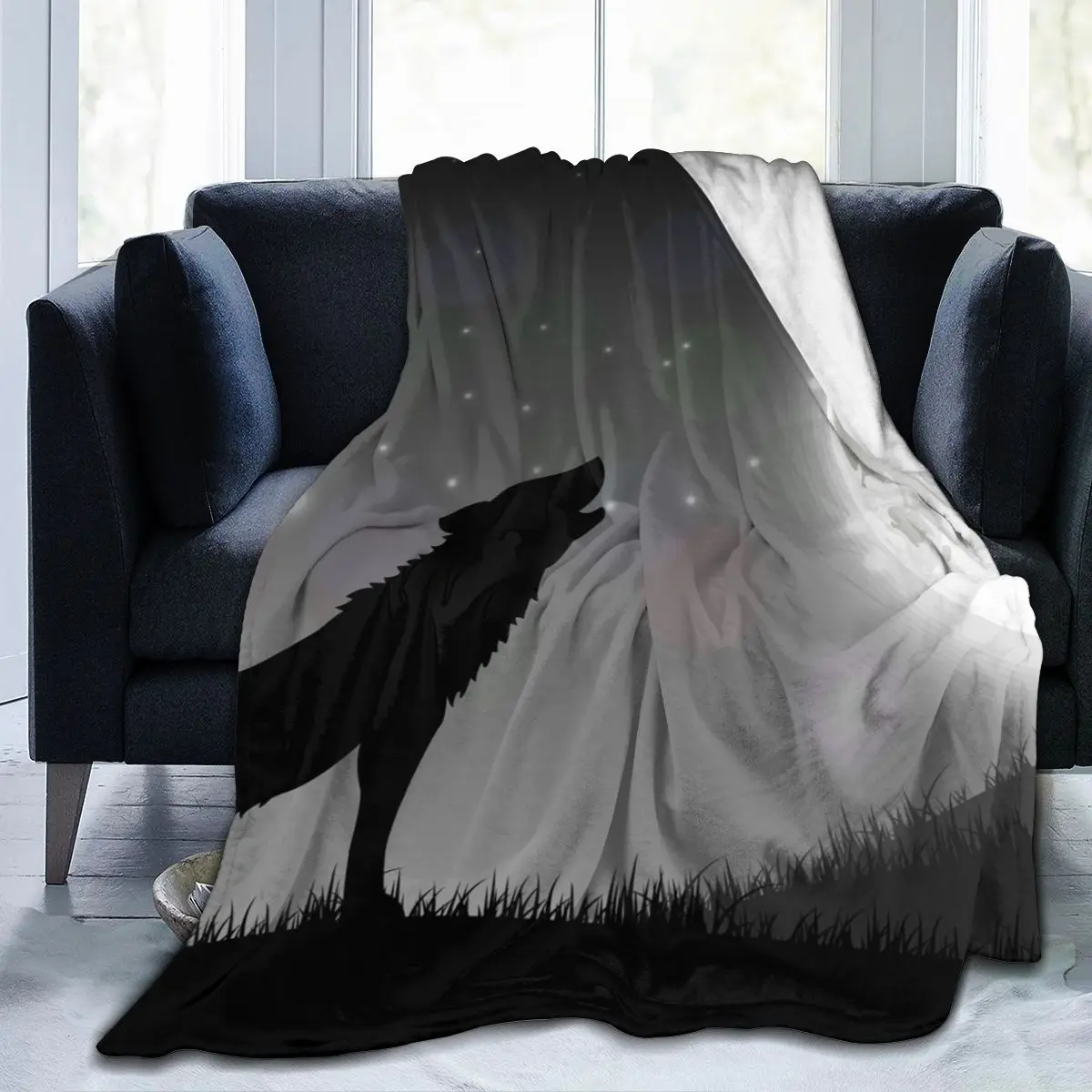 

Flannel Blanket Winter Solstice Sky Ultra-Soft Micro Fleece Blanket for Bathrobe Sofa Bed Travel Home Winter Spring Fall