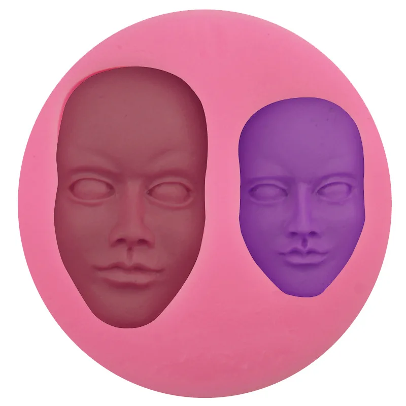 

DIY fondant silicone mold HUMAN FACE DIY chocolate mold