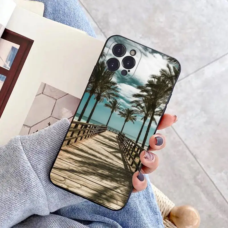 Чехол для телефона Sea Beach iPhone 8 7 6 6S Plus X SE 2020 XR XS 14 11 12 13 Mini Pro Max чехол мобильного -